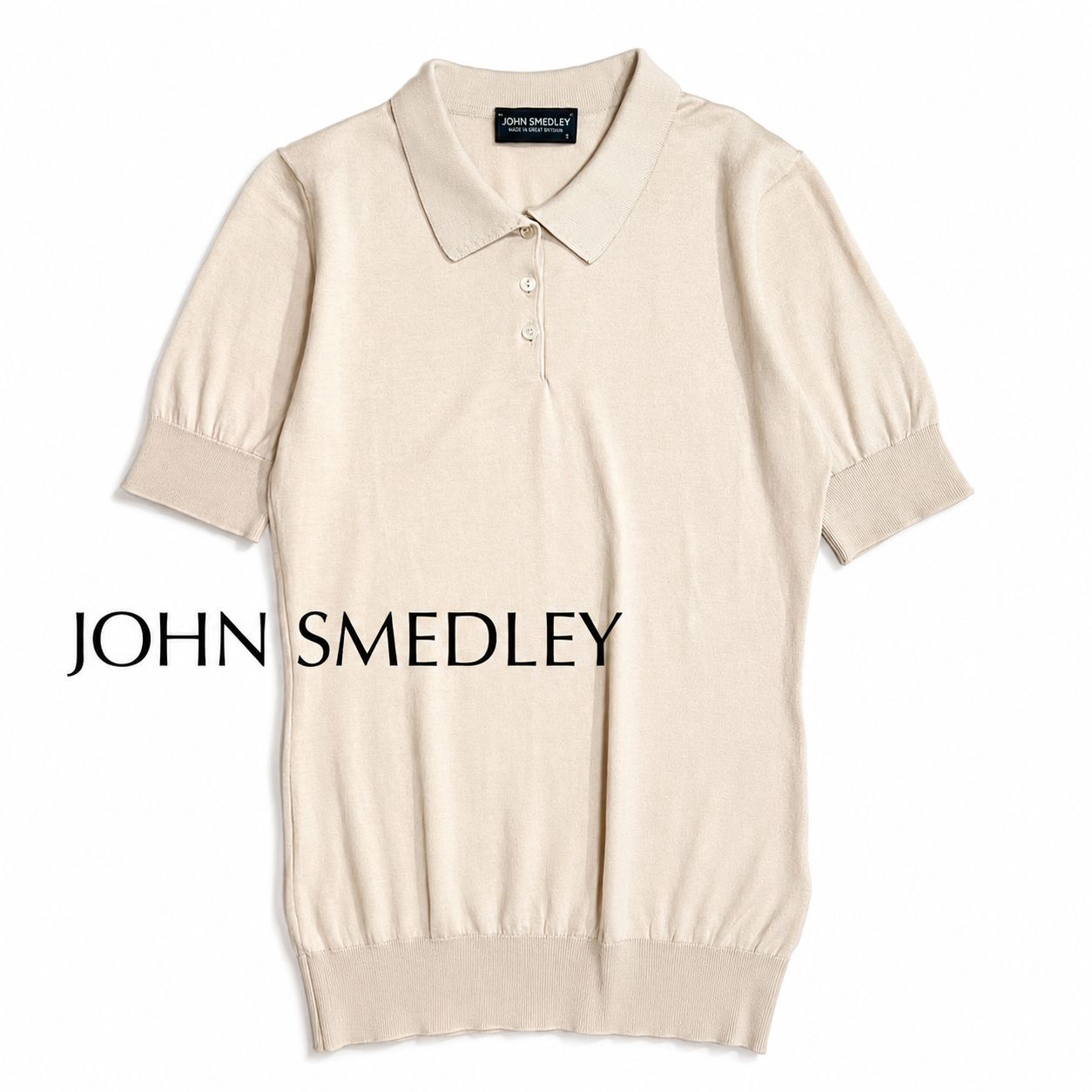 kU24 JOHN SMEDLEY ハイゲージニット コットン セーター ポロシャツ 