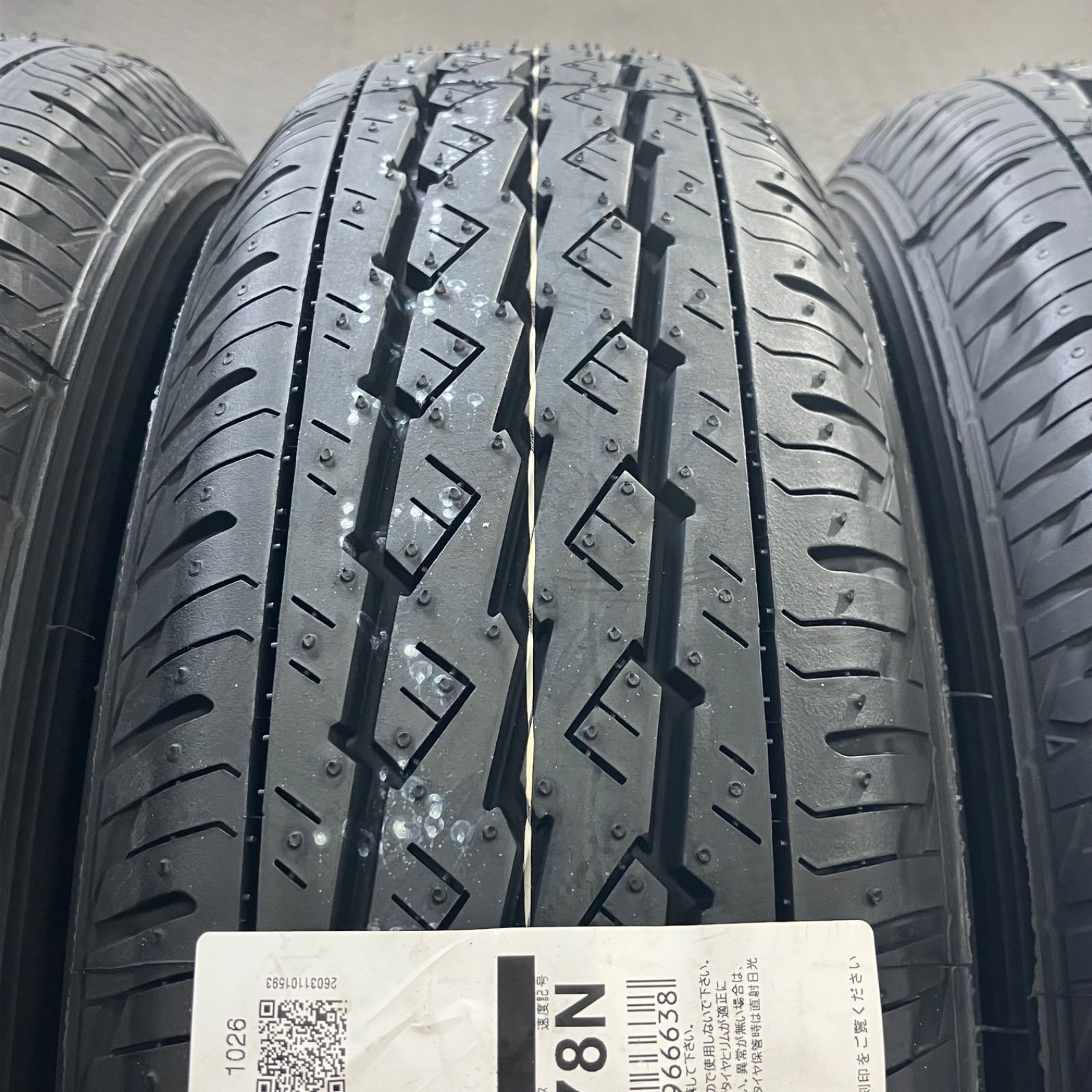 26年製 新品タイヤ 145/80R12 80/78N LT ブリヂストン K370(夏タイヤ