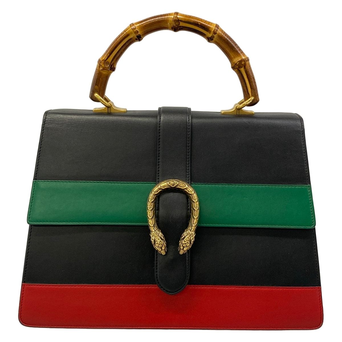 GUCCI(グッチ) ハンドバッグ ディオニュソス/バンブー/シェリー(ウェブ) 421999 黒 レザー