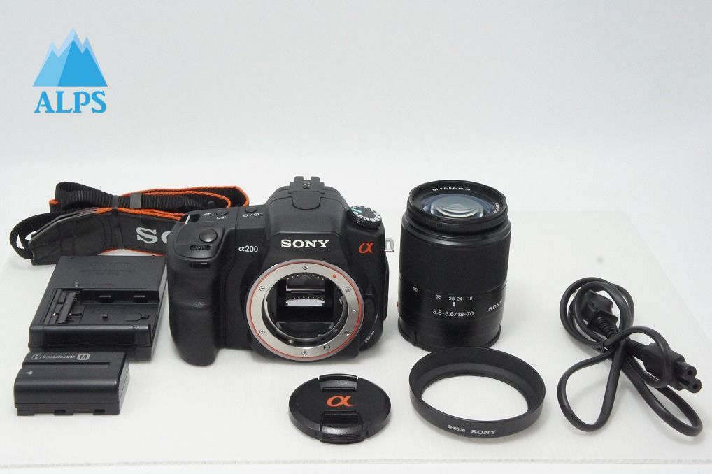 美品 SONY ソニー α200 レンズキット DSLR-A200K (DT 18-70mm F3.5-5.6