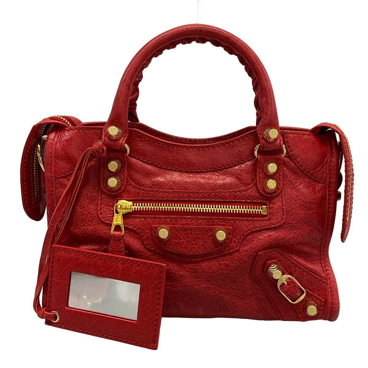 BALENCIAGA(バレンシアガ) ハンドバッグ ザ・ジャイアントミニシティ 309544 レッド レザー
