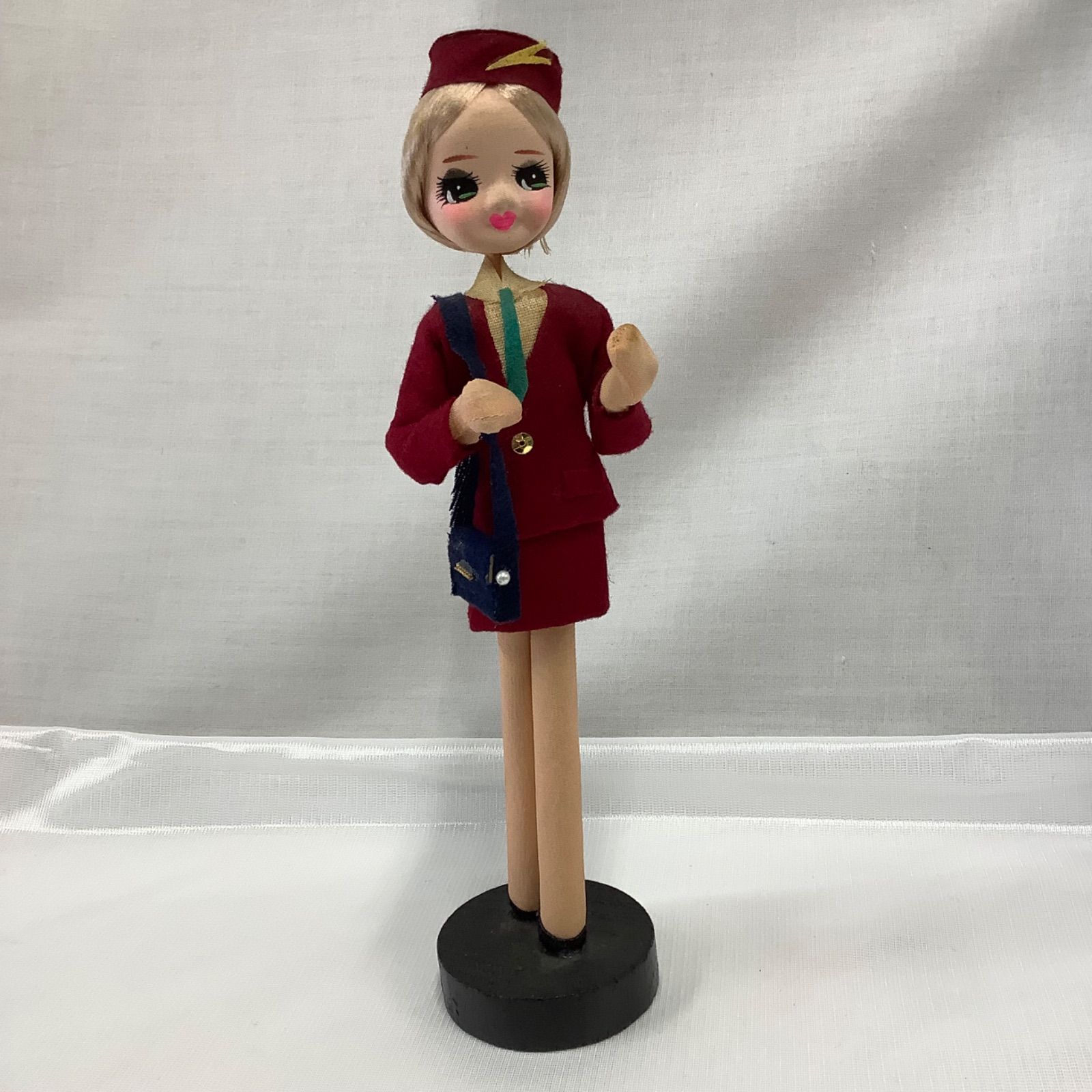 昭和レトロ 鯱バス ロマンス人形 バスガイド オブジェ 高さ24㎝ X758
