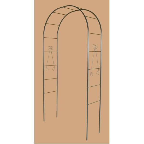 フラワーアーチ/ガーデニング用品 〔幅120cm〕 スチールパイプ製 日本製 普及型 〔園芸 庭 花 エクステリア〕