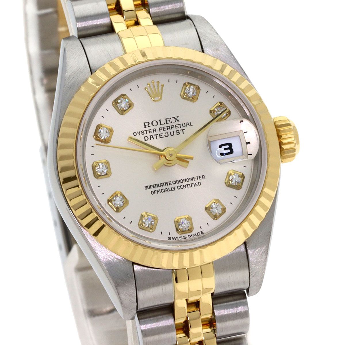 ROLEX ロレックス 79173G デイトジャスト 10P ダイヤモンド 腕時計 SS