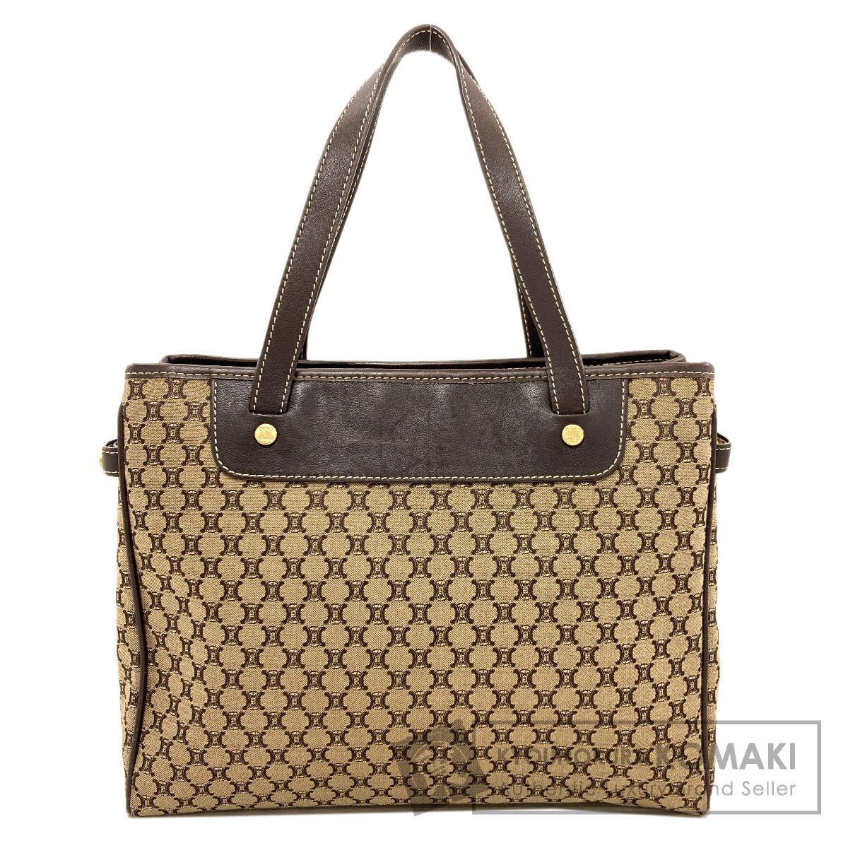 CELINE セリーヌ マカダム柄 ハンドバッグ キャンバス レディース [中古]