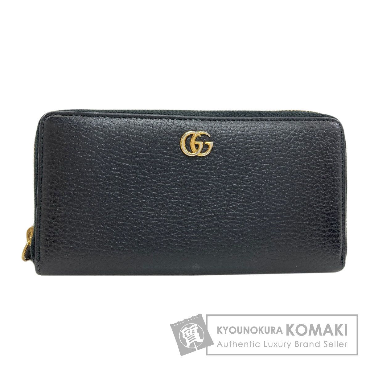 GUCCI グッチ 456117 ラウンドファスナー GGマーモント ダブルG 長財布（小銭入れあり） カーフ レディース [中古]