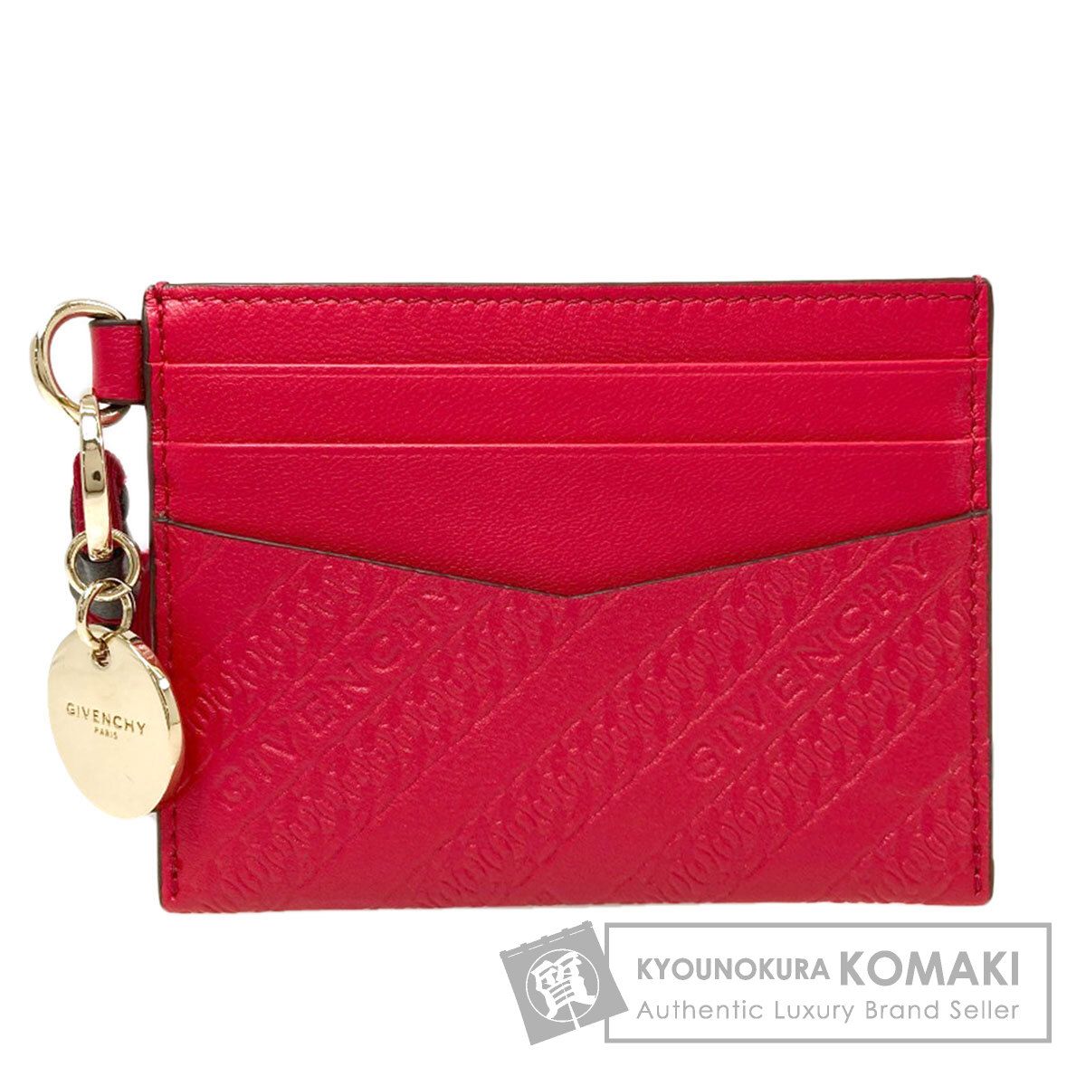 GIVENCHY ジバンシー カードホルダー ロゴチャーム リボン カードケース カーフ レディース [中古] 7,029円