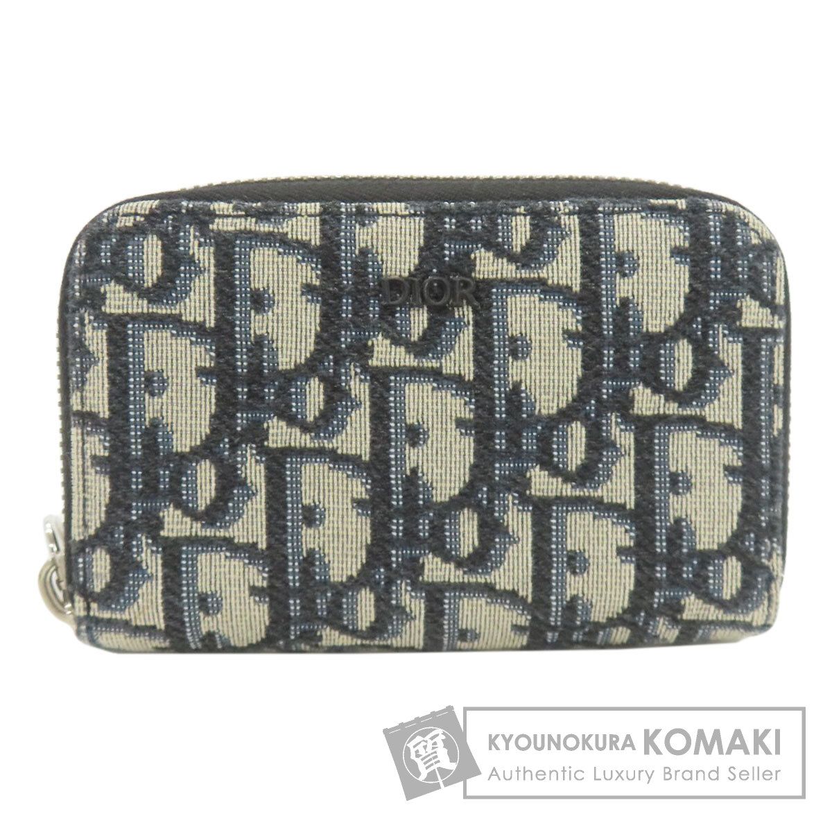 CHRISTIAN DIOR クリスチャンディオール オブリーク ジャガード カードケース キャンバス レディース [中古]