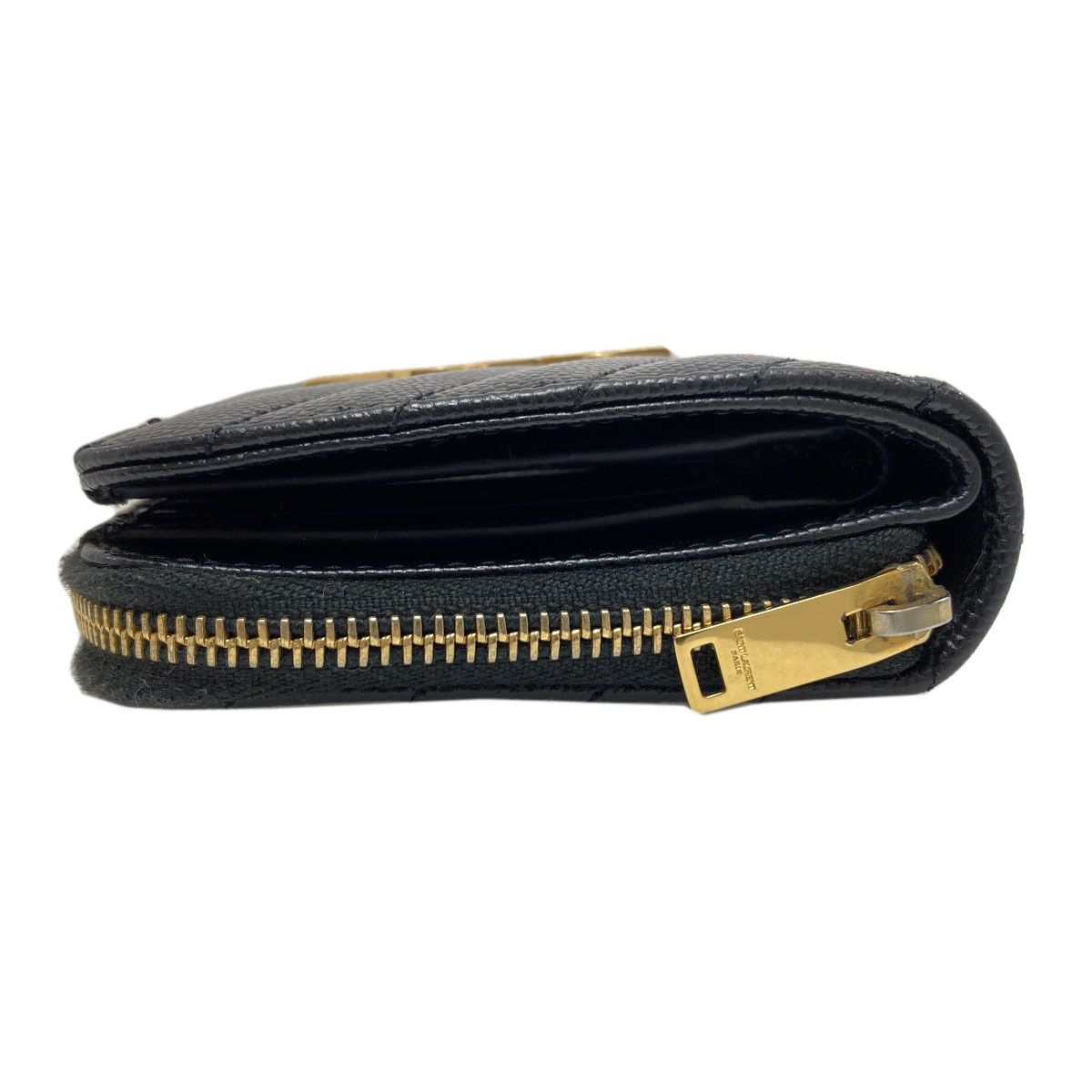 YVES SAINT LAURENT イヴ・サンローラン カサンドラ ステッチ 二つ折り 