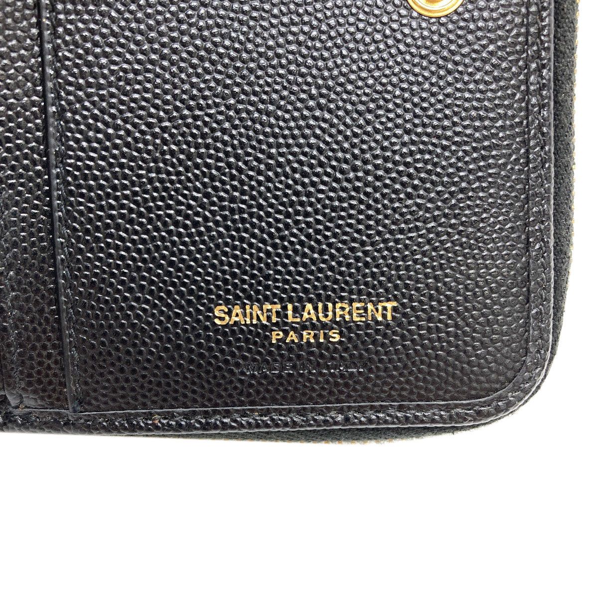 YVES SAINT LAURENT イヴ・サンローラン カサンドラ ステッチ 二つ折り 