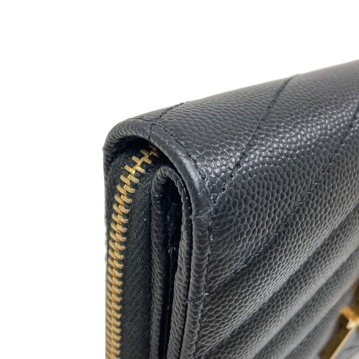 YVES SAINT LAURENT ステッチカサンドラ 長財布 使用わずか！サン 