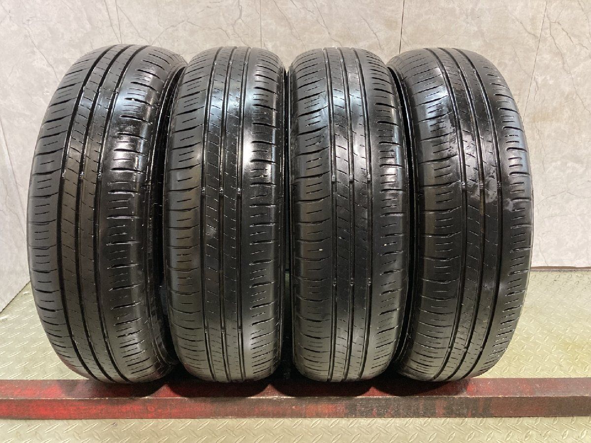 DUNLOP ENASAVE EC300+ 165/70R14 14インチ 夏タイヤ 4本 24年製 バリ溝 ハスラー ヴィッツ マーチ ベルタ等　(MTW449)