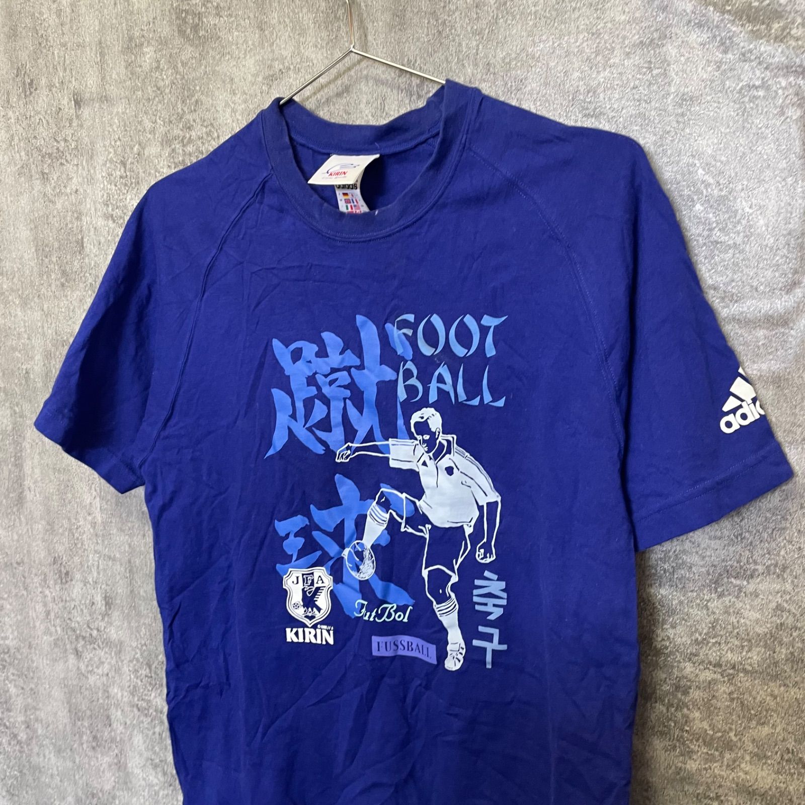 【ヴィンテージ 古着】JFA サッカー 日本代表 炎 Tシャツ 90s Y-779】adidas アディダス JFA サッカー日本代表 Tシャツ KIRIN