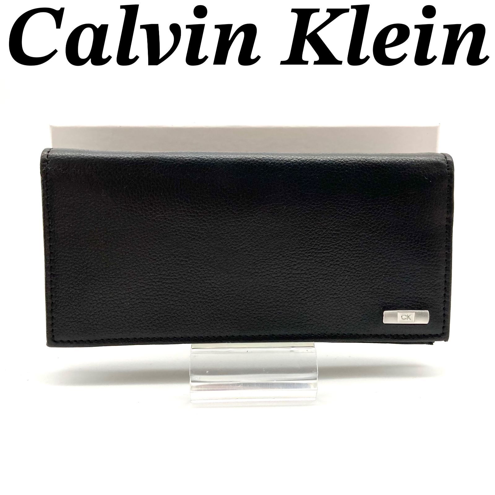 カルバンクライン 長財布 ロングウォレット レザー ブラック 美品 80520