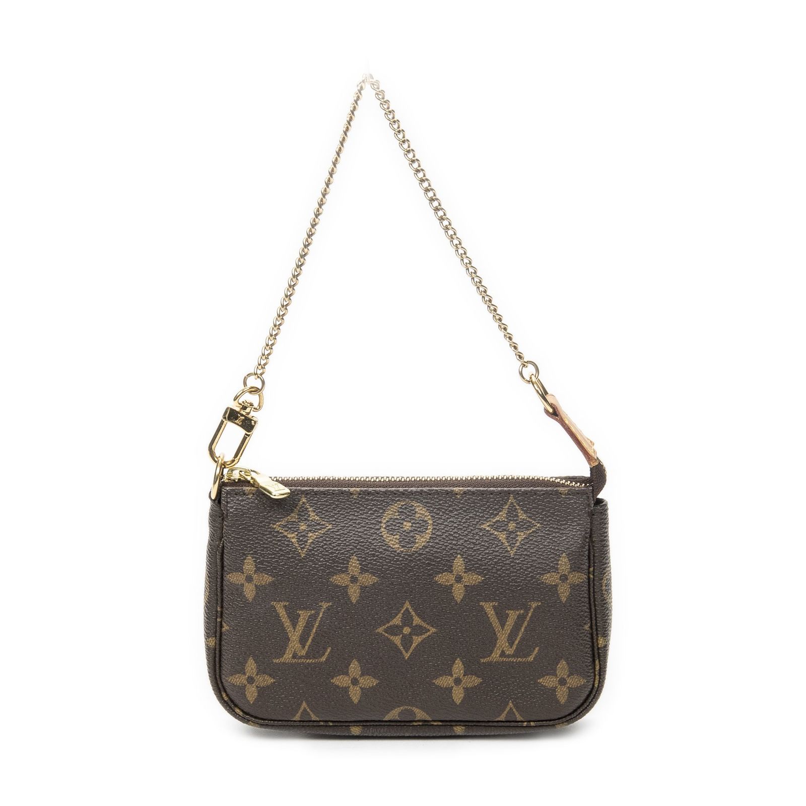 [中古] LOUIS VUITTON ルイヴィトンミニポシェットアクセサリー茶色モノグラムキャンバスA