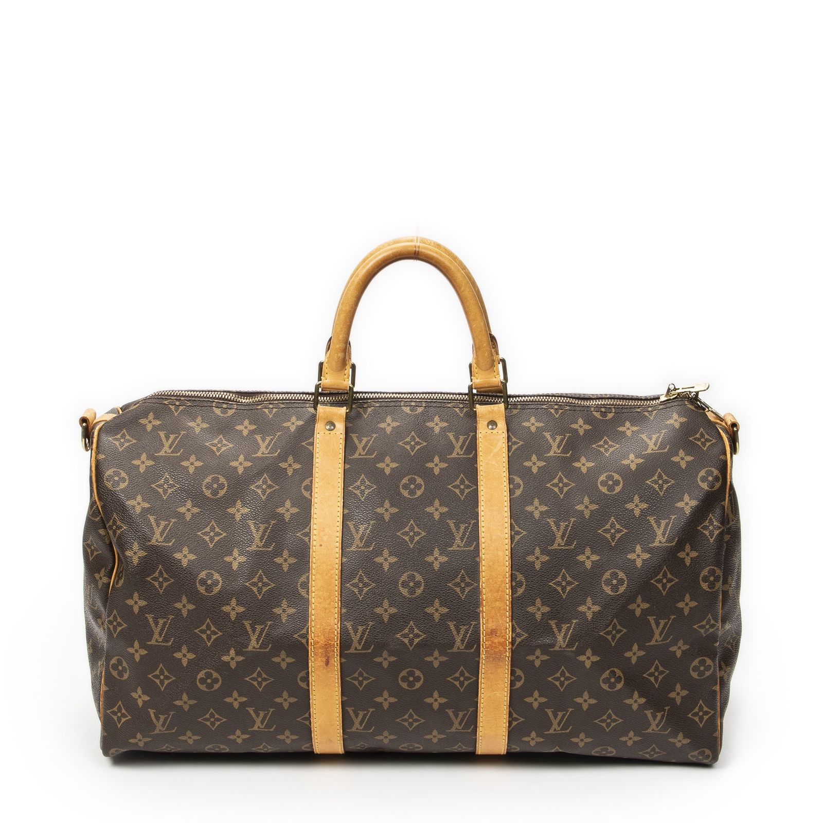 [中古] LOUIS VUITTON ルイヴィトンキーポル バンドリエール茶色モノグラムキャンバスB