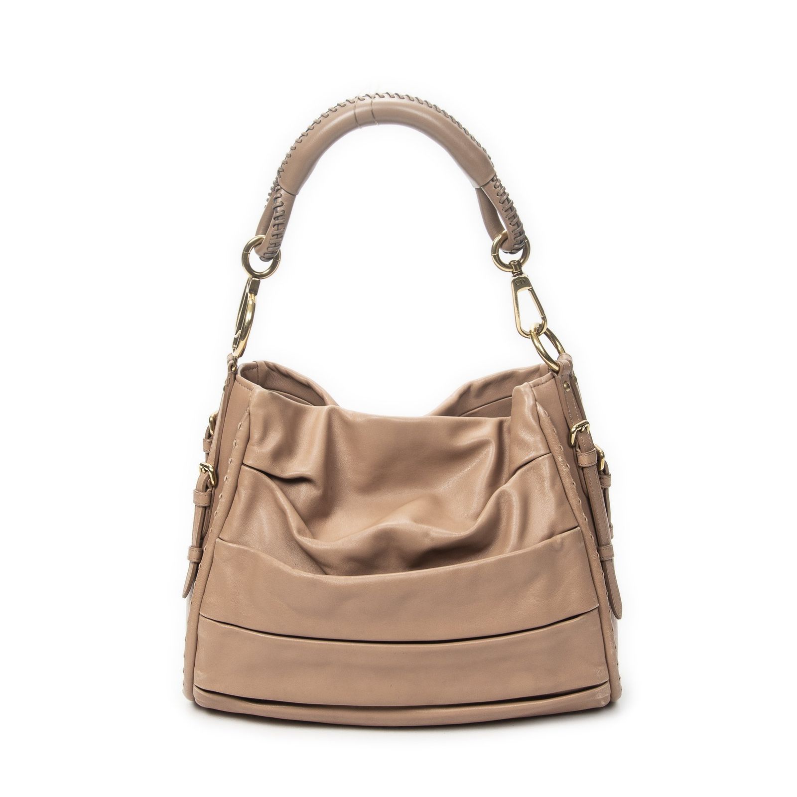[中古] DIOR ディオールMedium Libertine HoboベージュマトラッセカーフスキンAB
