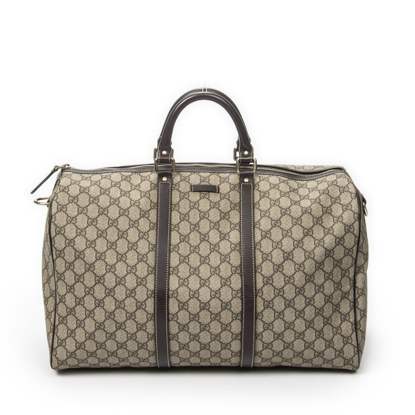 [中古] GUCCI グッチMedium Duffle Bostonベージュ/ブラウンスプリームPVCキャンバスA