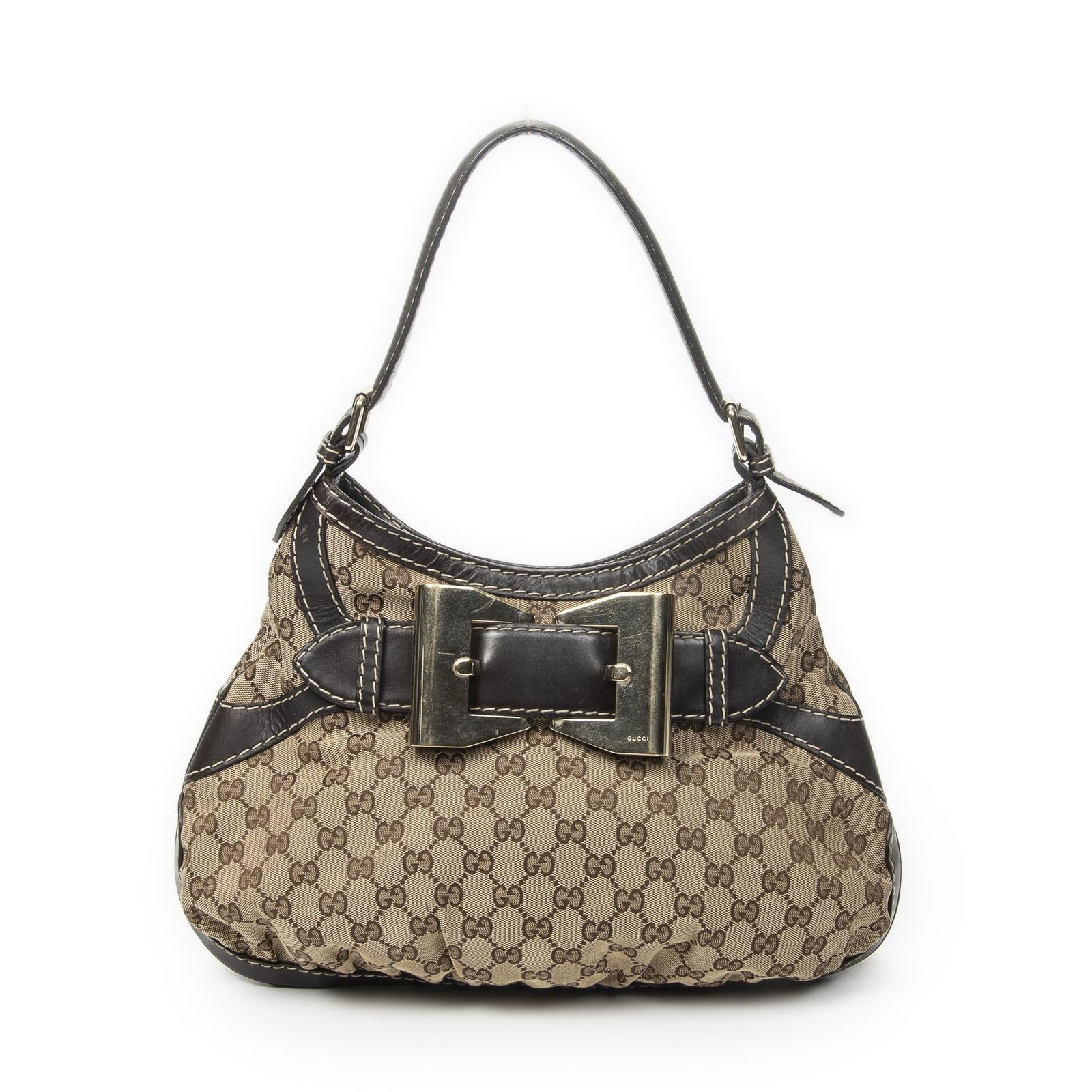 [中古] GUCCI グッチGG Queen Bow Hoboベージュ/ブラウンGGキャンバスA 48,600円