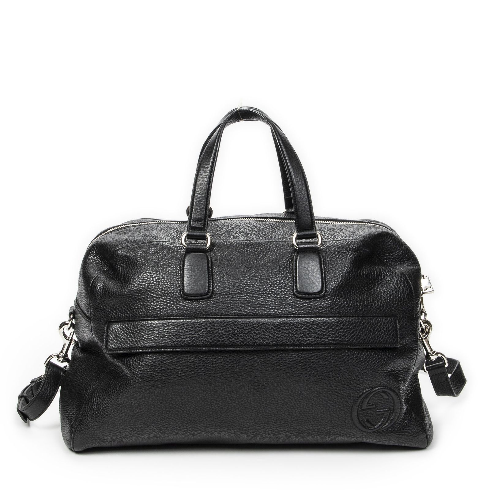 [中古] GUCCI グッチSoho Duffle Bag黒グレインカーフスキンレザーA