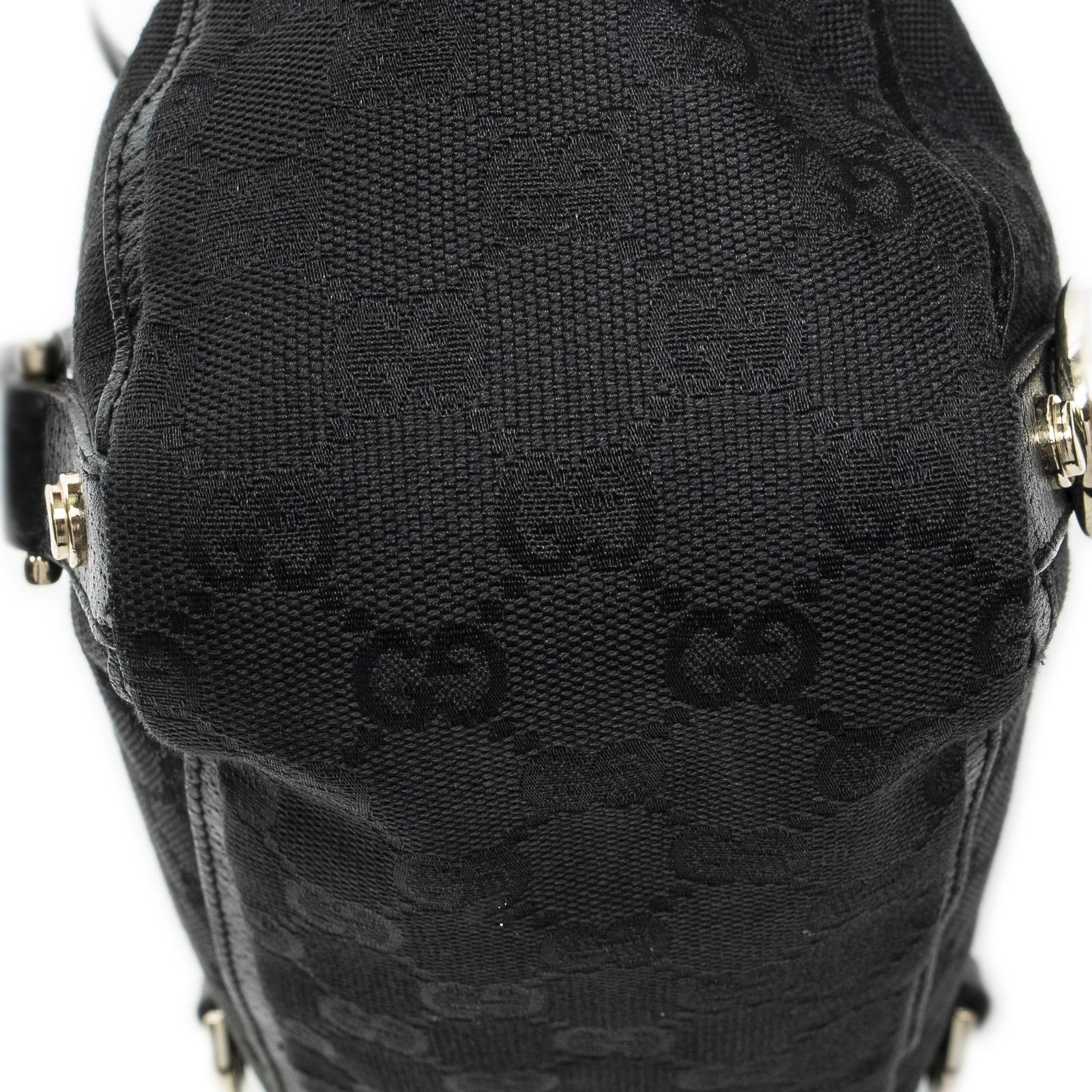 中古] GUCCI グッチスモール アビー Dリング トートバッグ黒GG