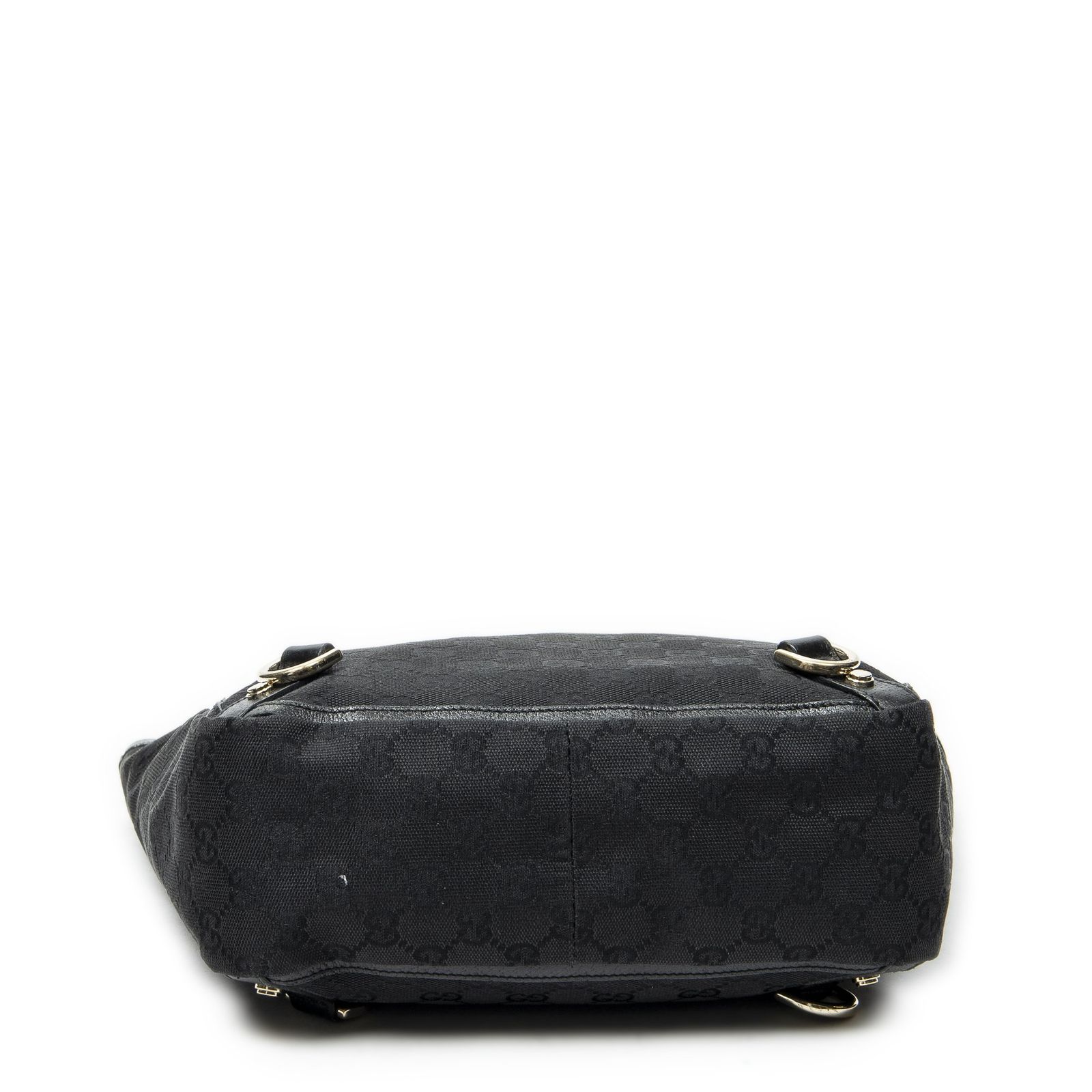 中古] GUCCI グッチスモール アビー Dリング トートバッグ黒GG