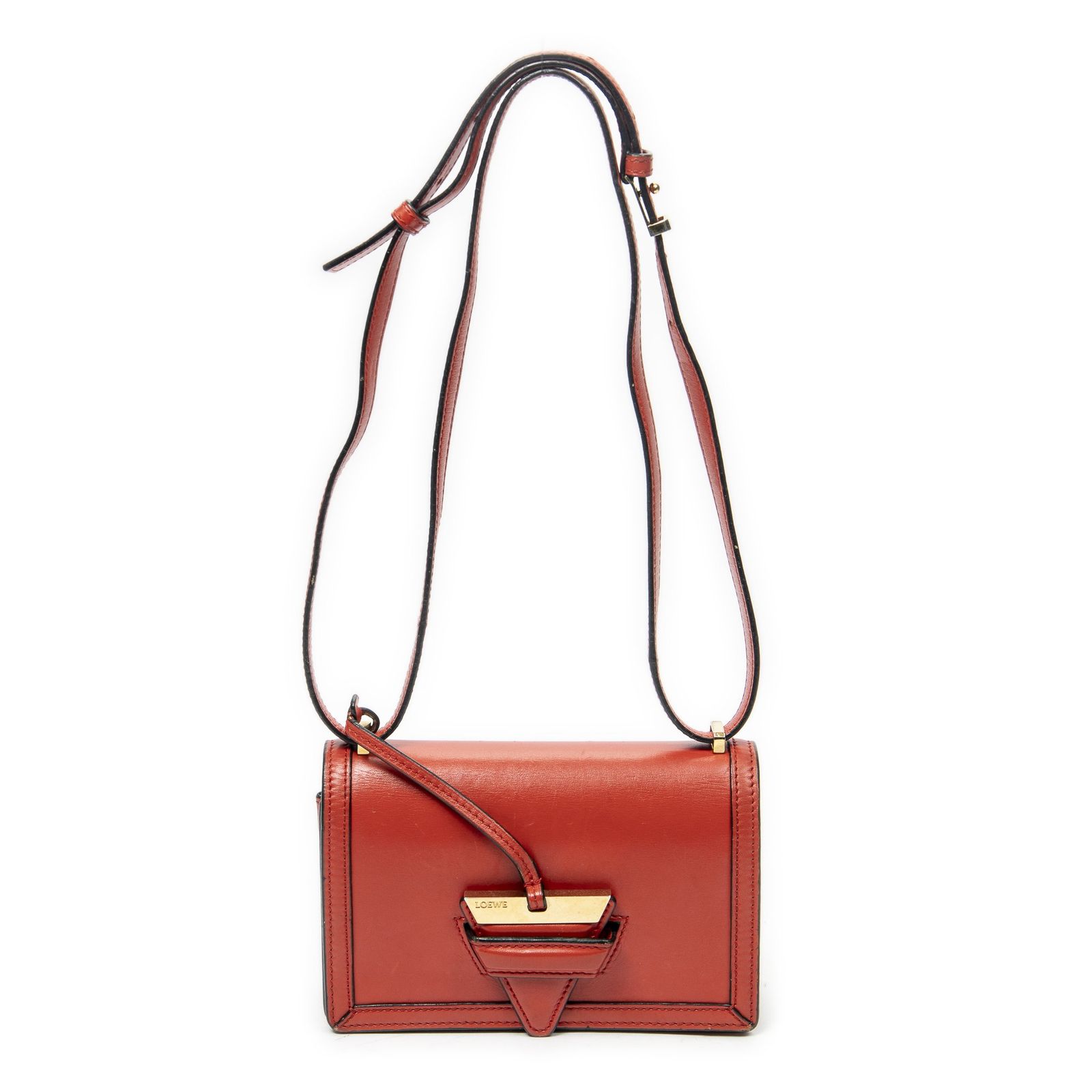 [中古] LOEWE ロエベスモールバルセロナ赤カーフスキンレザーAB 53,640円