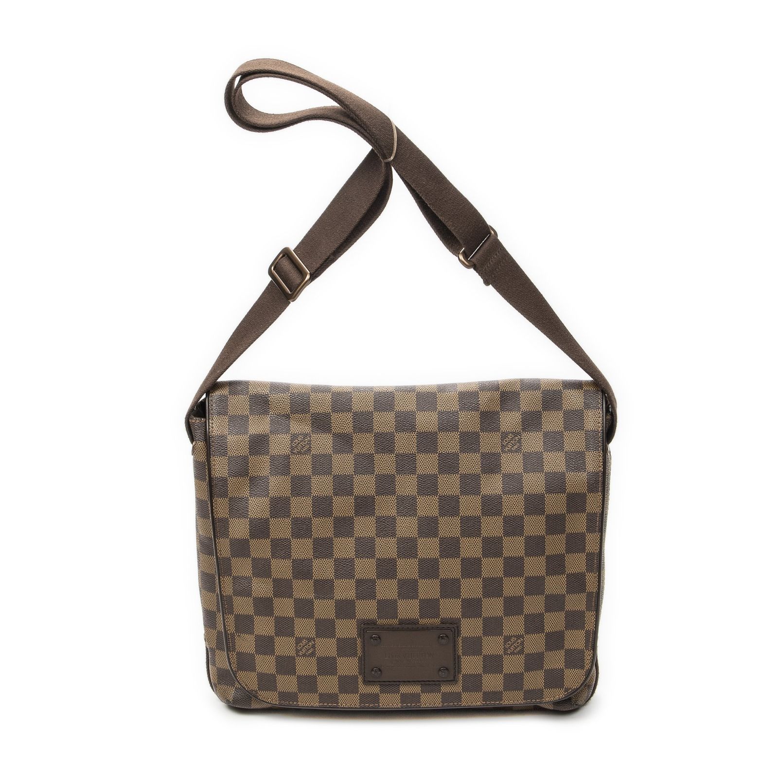 [中古] LOUIS VUITTON ルイヴィトンブルックリン茶色ダミエ エベヌA