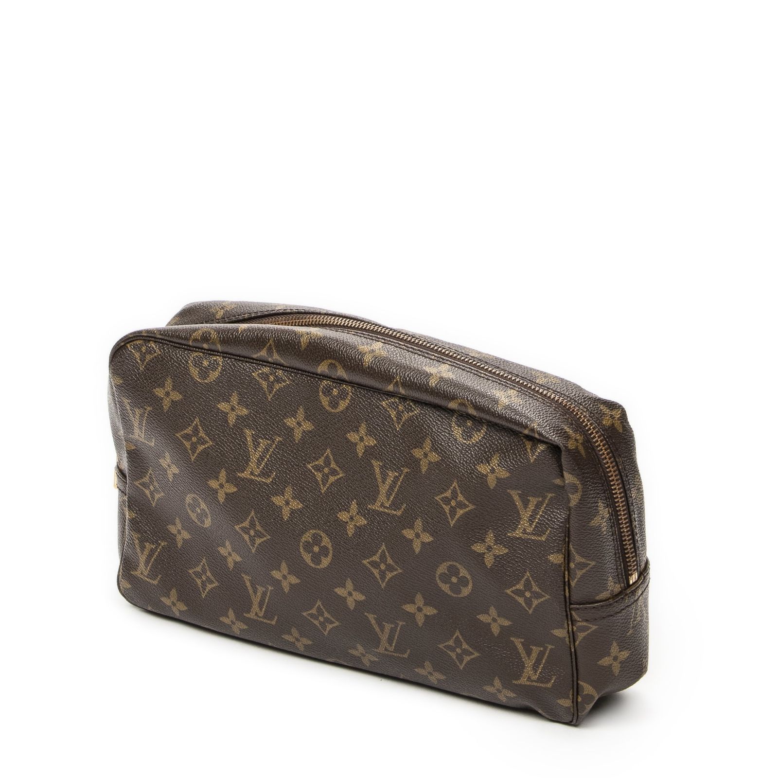 ルイ・ヴィトン トイレタリーポーチ ヴィンテージ 中古] LOUIS VUITTON ルイヴィトントイレタリーポーチ茶色モノグラム