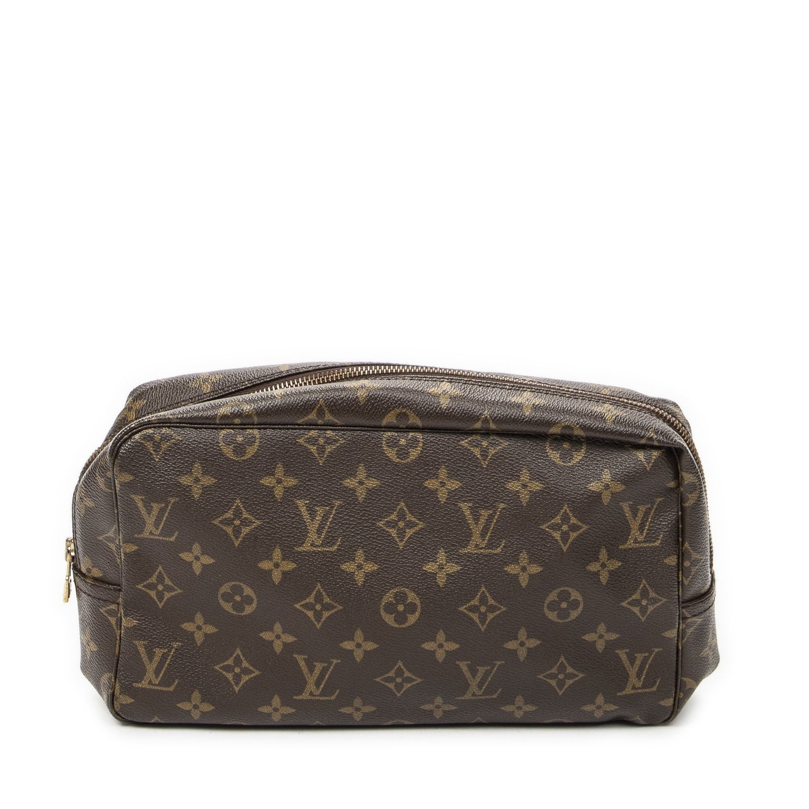 ルイ・ヴィトン トイレタリーポーチ ヴィンテージ 中古] LOUIS VUITTON ルイヴィトントイレタリーポーチ茶色モノグラム