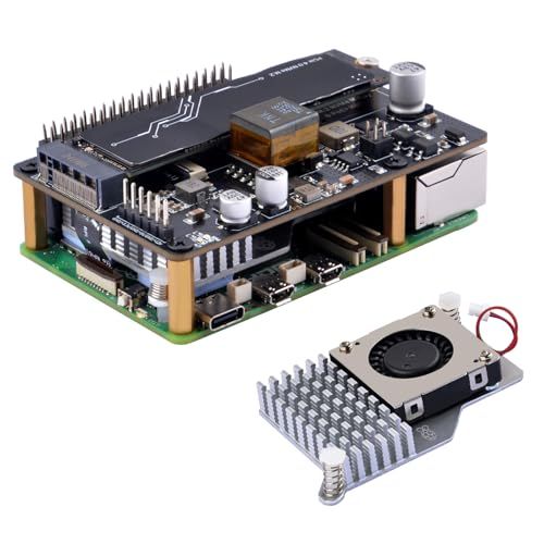 GeeekPi P33 M.2 NVME M-Key PoE+ ハット、Raspberry Pi 5用、公式Raspberry Pi 5アクティブクーラー付き、M.2 NVMe SSD 2230 2242 2260 2280をサポートY a4da7d62