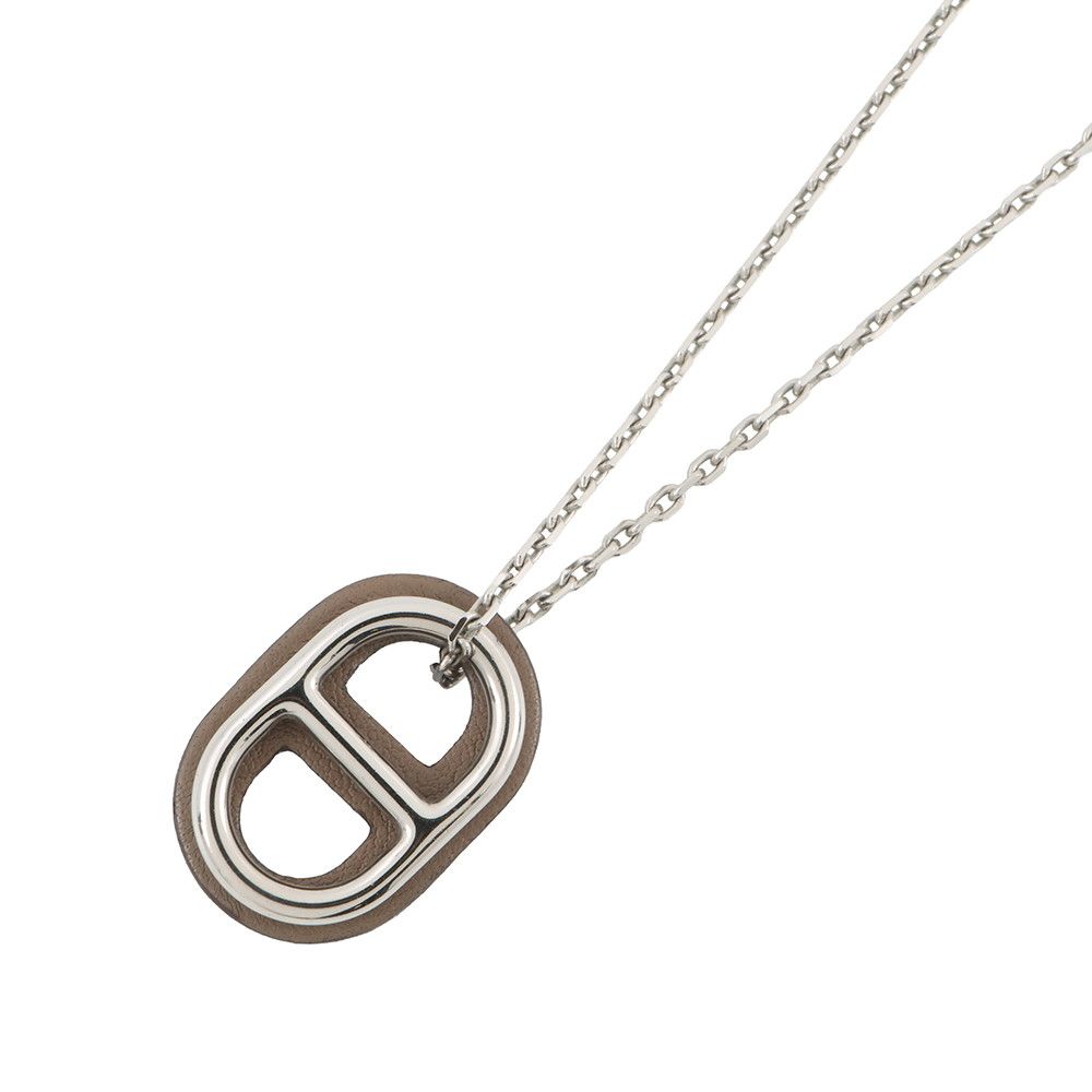 エルメス ネックレス シェーヌ・ダンクル オーマイヨン エトゥープ/シルバー金具 スイフト HERMES アクセサリー