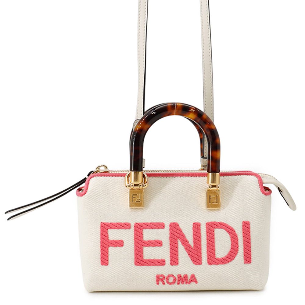 フェンディ ハンドバッグ バイザウェイ ミニ 8BS067 キャンバス FENDI 2wayショルダーバッグ