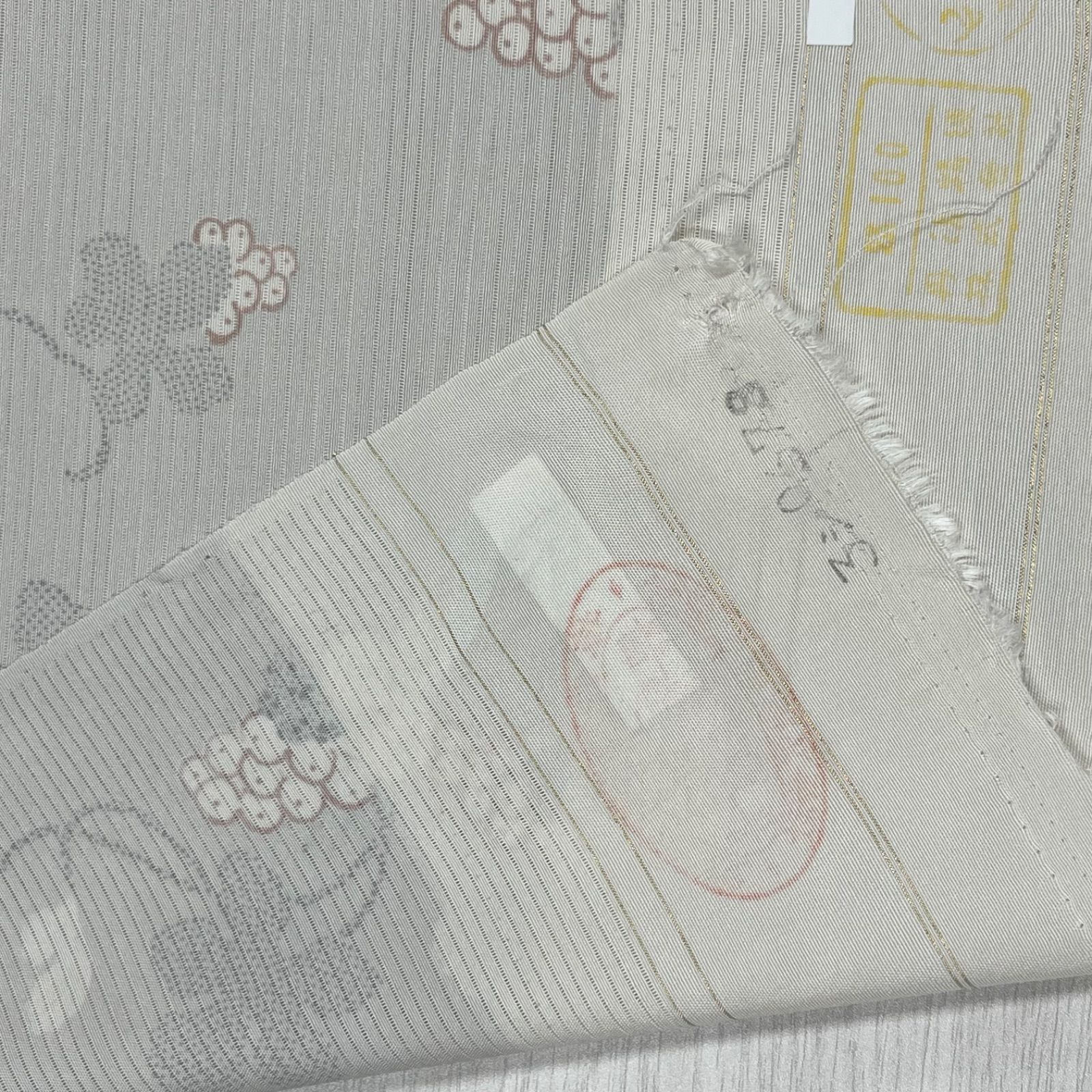 未使用品】 匿名配送 反物 夏着物 小紋 絽小紋 未仕立て 絹100 