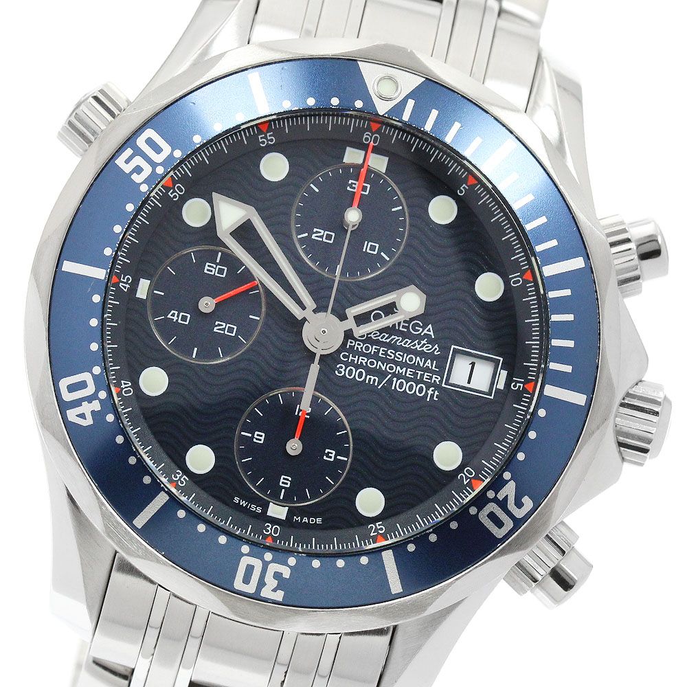 オメガ OMEGA 2599.80 シーマスター300 デイト クロノグラフ 自動巻き メンズ 美品 _916397
