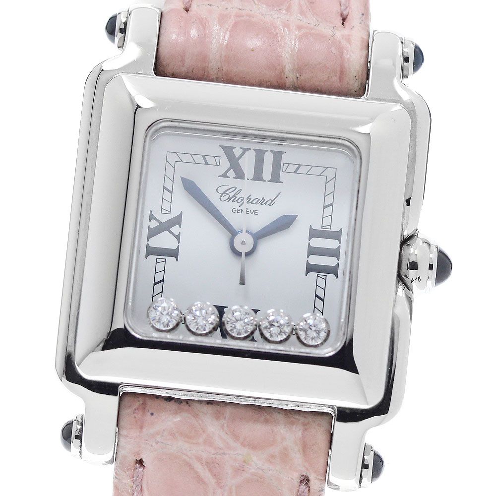 ショパール Chopard 27/8892-23 ハッピースポーツ 5Pダイヤ クォーツ レディース 良品 _959985