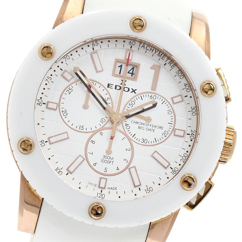 エドックス EDOX 10012 クラスワン クロノオフショア ビックデイト クォーツ メンズ 保証書付き_950559 47,400円