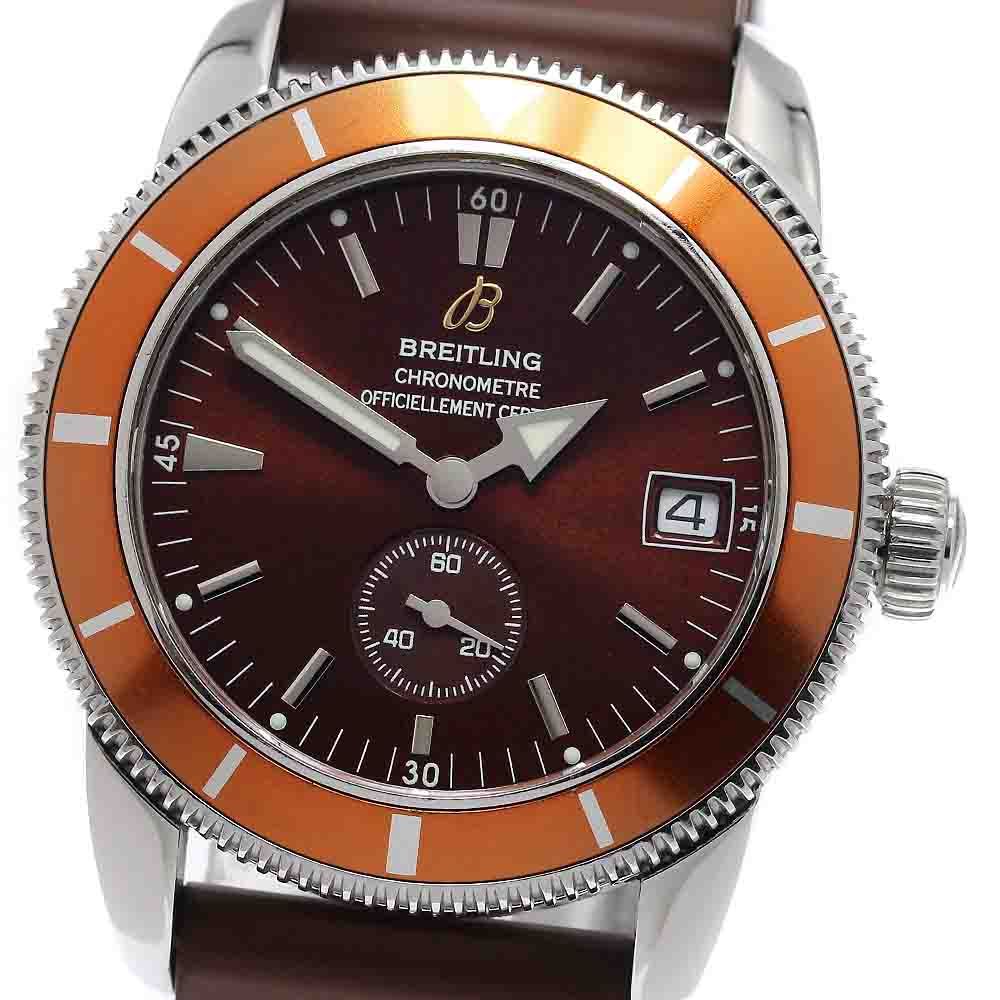 ブライトリング BREITLING A37320 スーパーオーシャン ヘリテージ 38 デイト 自動巻き メンズ 良品 _958271