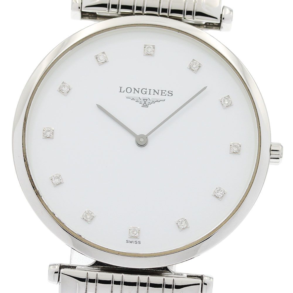 ロンジン LONGINES L4.709.4 グランドクラシック 12Pダイヤ クォーツ メンズ 良品 _959489
