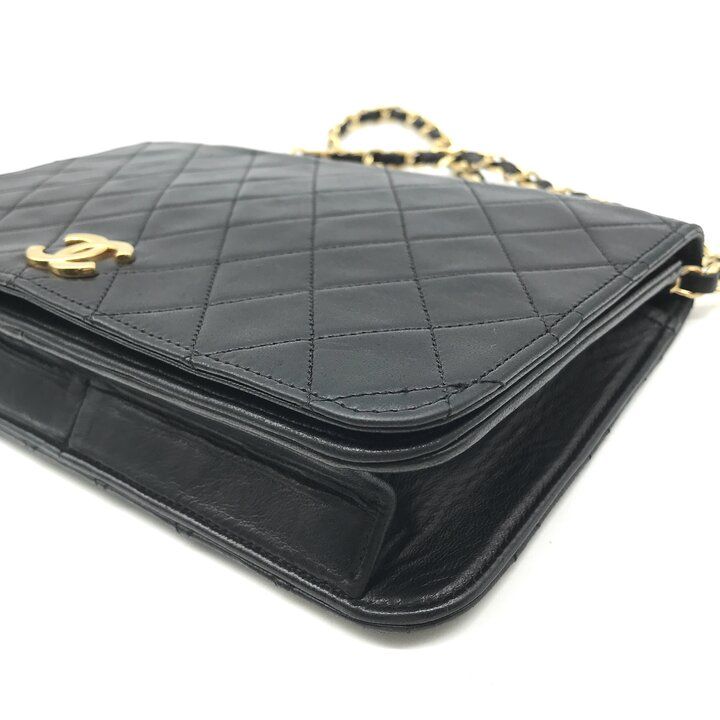 良品 CHANEL シャネル ココマーク マトラッセ プッシュロック レザー