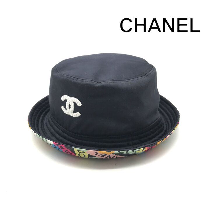 美品 CHANEL シャネル ココマーク リバーシブル ハット 24C 帽子