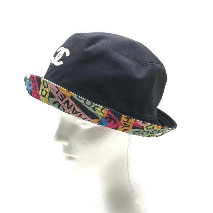 美品 CHANEL シャネル ココマーク リバーシブル ハット 24C 帽子