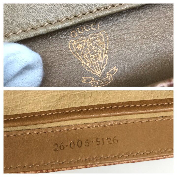 GUCCI グッチ リザード ゴールド金具 タイガーアイ ヴィンテージ 2way