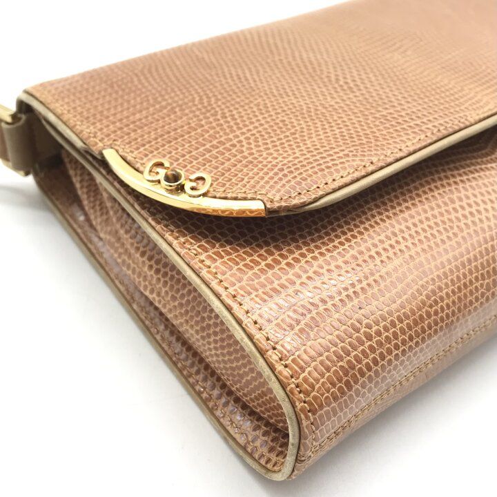 I02) GUCCI グッチ　2way ビジネスバッグ　A4収納 ブラウン GUCCI（グッチ） オールドグッチ エンブレムロゴ ビジネスバッグ