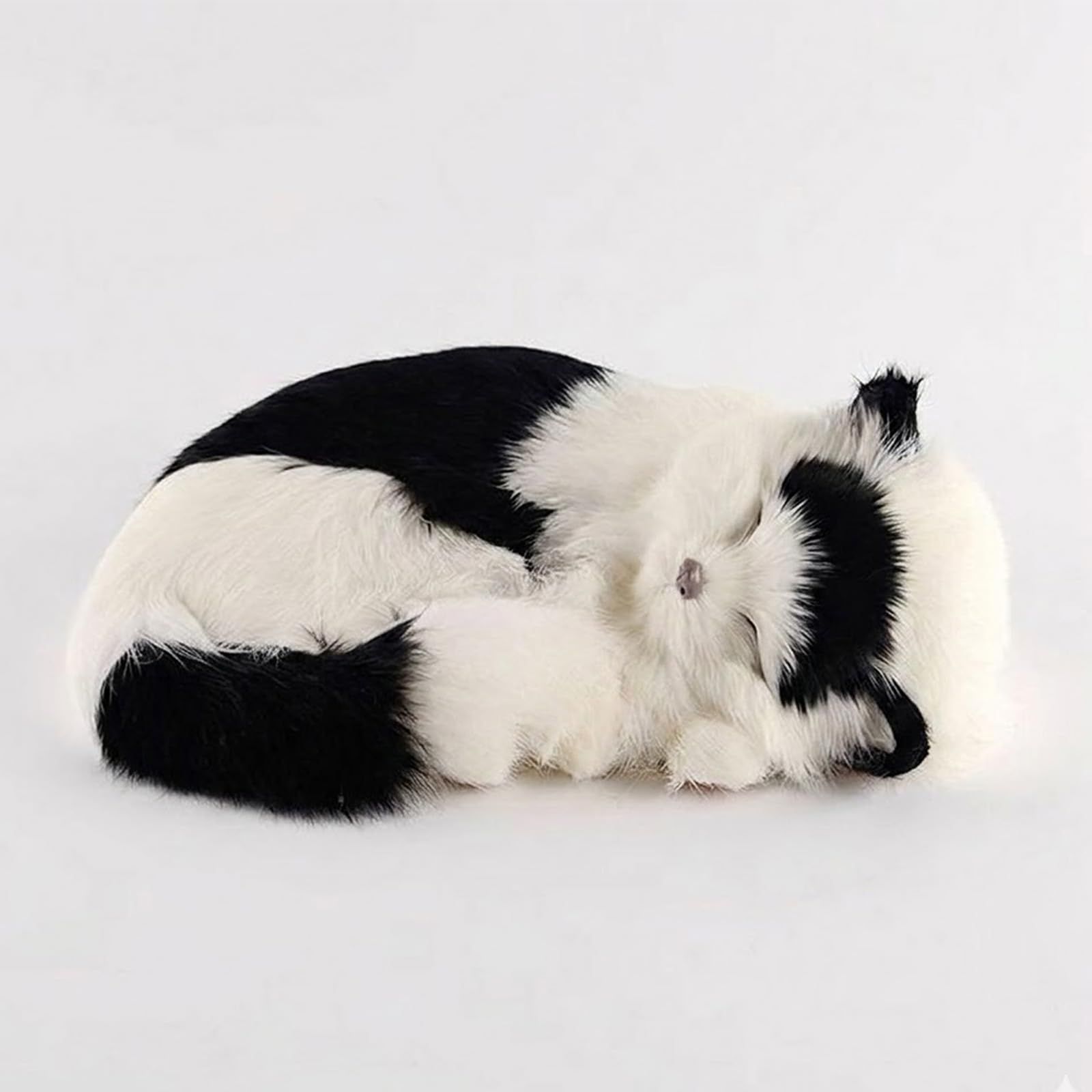 Hyack 猫 置物 リアル置物 眠り猫 子猫 かわいい 癒し系 インテリア オブジェ 雑貨 ギフト (黒, ブロック) [ブラック] [ブロック]