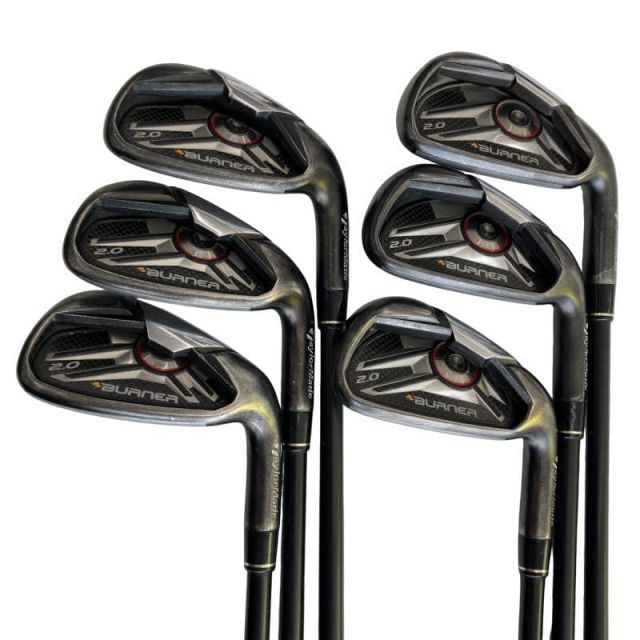 【中古】 テーラーメイド BURNER 2.0 6S USA アイアンセット IR BURNER 2.0 SUPERFAST 65 (フレックスS) メンズ 男性用 右利き 右用 Cランク ゴルフクラブ