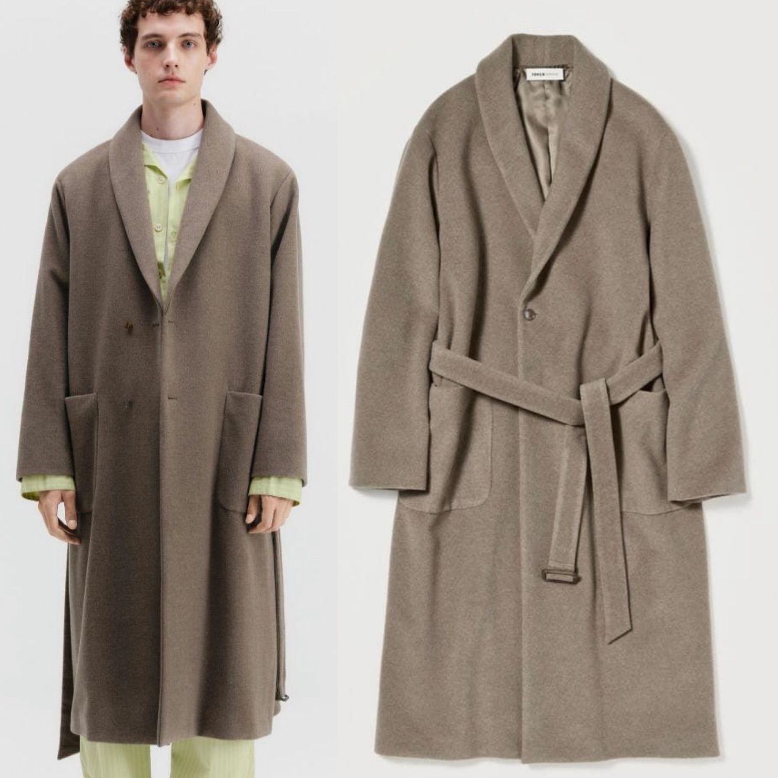 AURALEE 24AW ウールメルトンロングコート サイズ0（小柄な方向け） 極美品 24AW AURALEE ウールロングコート グレージュ系 5 - メルカリ