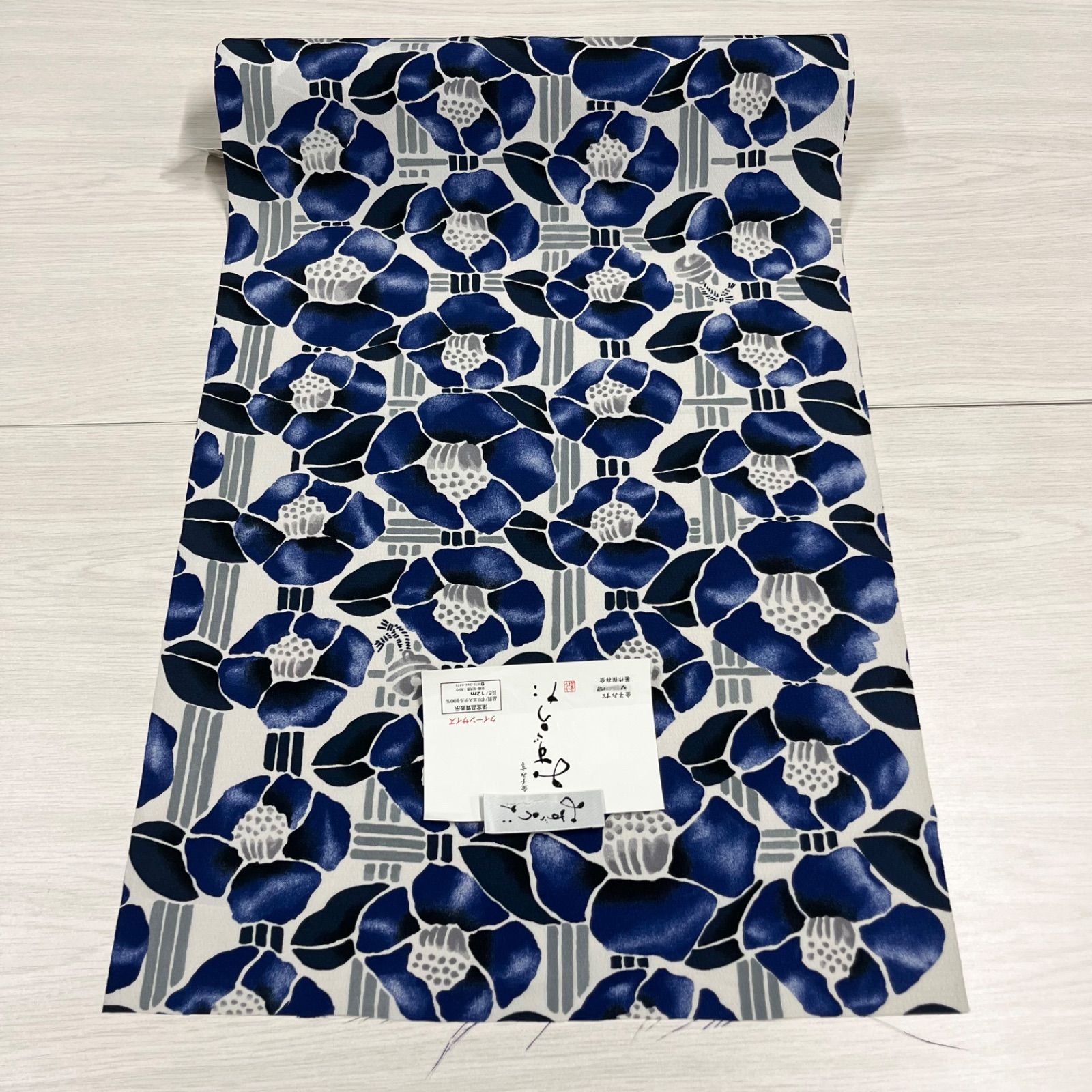 未使用品】 匿名配送 反物 金子みすゞ みすゞうた 夏着物 小紋 未 