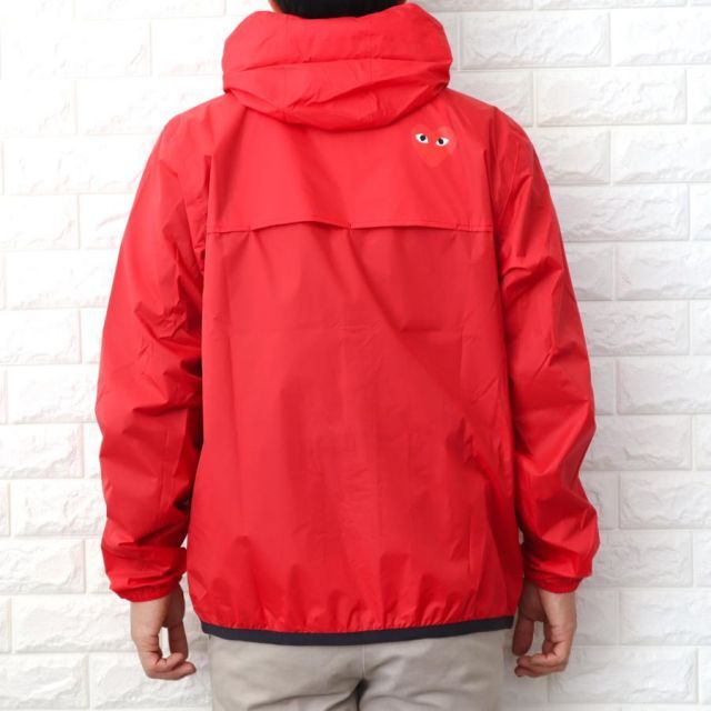 コムデギャルソン ジップパーカー メンズ レッド COMME des GARGONS