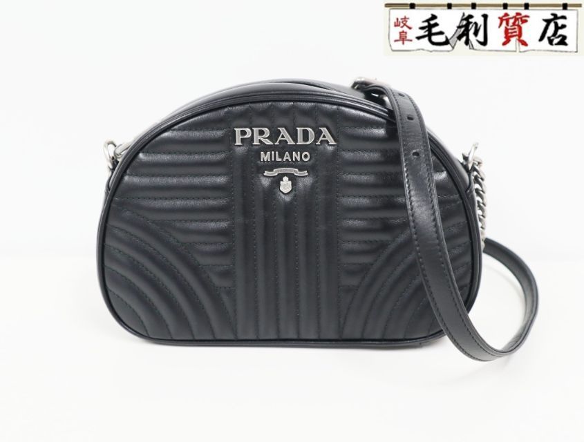 PRADA バック プラダ PRADA ダイアグラム レザー チェーンショルダーバッグ 1BH147